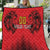 Custom Belgium Rugby Quilt Diables Noirs Lion Head - Wonder Print Shop