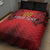 Custom Belgium Rugby Quilt Bed Set Diables Noirs Lion Head - Wonder Print Shop