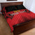 Custom Belgium Rugby Quilt Bed Set Diables Noirs Lion Head - Wonder Print Shop