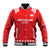 Custom Switzerland Rugby Baseball Jacket Edelweis Pattern