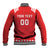 Custom Switzerland Rugby Baseball Jacket Edelweis Pattern