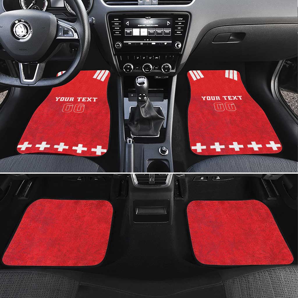 Custom Switzerland Rugby Car Mats Edelweis Pattern