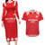 Custom Switzerland Rugby Couples Matching Long Sleeve Bodycon Dress and Hawaiian Shirt Edelweis Pattern