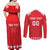 Custom Switzerland Rugby Couples Matching Off Shoulder Maxi Dress and Long Sleeve Button Shirt Edelweis Pattern