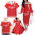 Custom Switzerland Rugby Family Matching Off The Shoulder Long Sleeve Dress and Hawaiian Shirt Edelweis Pattern