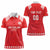 Custom Switzerland Rugby Women Polo Shirt Edelweis Pattern