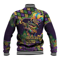 Mardi Gras Alligator Baseball Jacket Let the Gator Jazz Roll - Wonder Print Shop