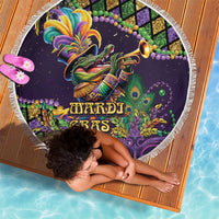 Mardi Gras Alligator Beach Blanket Let the Gator Jazz Roll - Wonder Print Shop