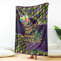 Mardi Gras Alligator Blanket Let the Gator Jazz Roll - Wonder Print Shop