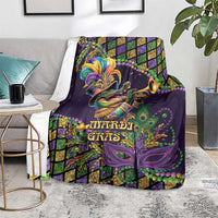 Mardi Gras Alligator Blanket Let the Gator Jazz Roll - Wonder Print Shop