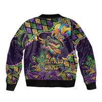 Mardi Gras Alligator Bomber Jacket Let the Gator Jazz Roll - Wonder Print Shop