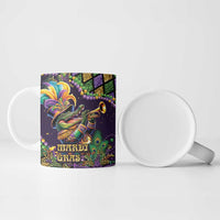 Mardi Gras Alligator Ceramic Mug Let the Gator Jazz Roll - Wonder Print Shop