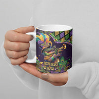 Mardi Gras Alligator Ceramic Mug Let the Gator Jazz Roll - Wonder Print Shop