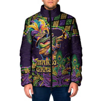 Mardi Gras Alligator Padded Jacket Let the Gator Jazz Roll - Wonder Print Shop
