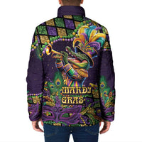 Mardi Gras Alligator Padded Jacket Let the Gator Jazz Roll - Wonder Print Shop