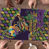 Mardi Gras Alligator Puzzle Let the Gator Jazz Roll - Wonder Print Shop