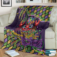 Mardi Gras Crawfish Blanket Let's Mardi Y'all - Wonder Print Shop