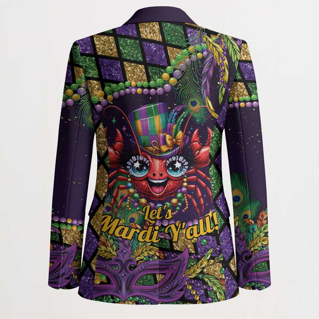 Mardi Gras Crawfish Blazer Let's Mardi Y'all - Wonder Print Shop
