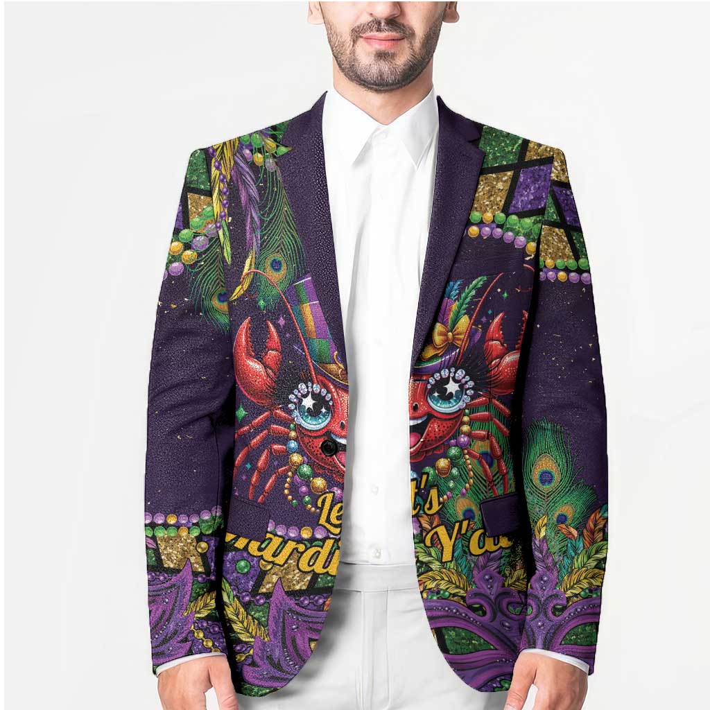 Mardi Gras Crawfish Blazer Let's Mardi Y'all - Wonder Print Shop