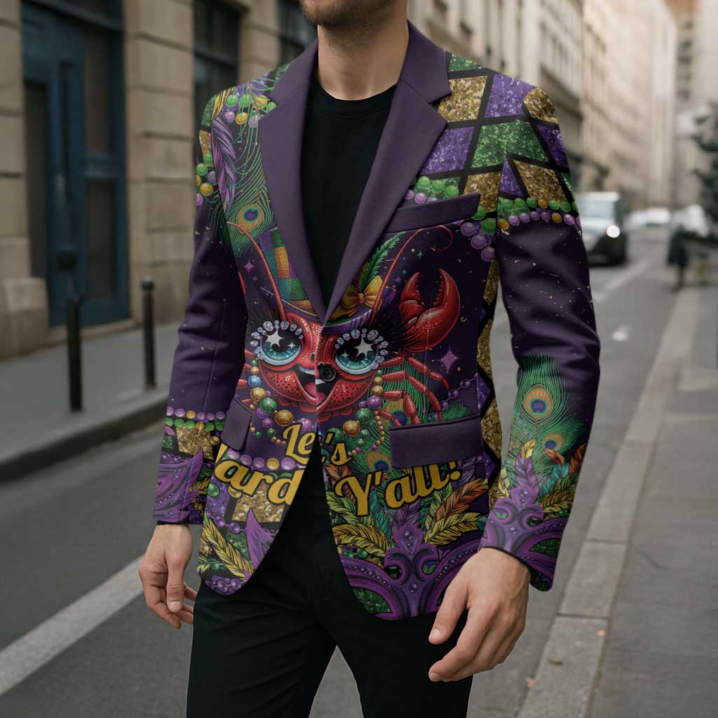 Mardi Gras Crawfish Blazer Let's Mardi Y'all - Wonder Print Shop