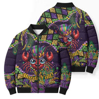 Mardi Gras Crawfish Bomber Puffer Jacket Let's Mardi Y'all - Wonder Print Shop