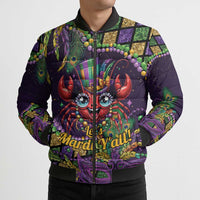 Mardi Gras Crawfish Bomber Puffer Jacket Let's Mardi Y'all - Wonder Print Shop