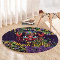 Mardi Gras Crawfish Round Carpet Let's Mardi Y'all - Wonder Print Shop