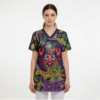 Mardi Gras Crawfish Scrub Top Let's Mardi Y'all - Wonder Print Shop