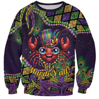 Mardi Gras Crawfish Sweatshirt Let's Mardi Y'all - Wonder Print Shop