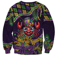 Mardi Gras Crawfish Sweatshirt Let's Mardi Y'all - Wonder Print Shop