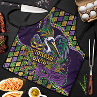 Mardi Gras Pelican Apron Crowned Feathers Carnival Reign - Wonder Print Shop