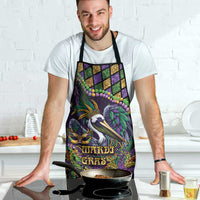 Mardi Gras Pelican Apron Crowned Feathers Carnival Reign - Wonder Print Shop