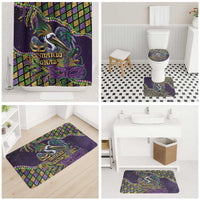 Mardi Gras Pelican Bathroom Set Crowned Feathers Carnival Reign - Wonder Print Shop