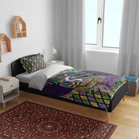 Mardi Gras Pelican Bedding Set Crowned Feathers Carnival Reign - Wonder Print Shop