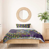 Mardi Gras Pelican Bedding Set Crowned Feathers Carnival Reign - Wonder Print Shop