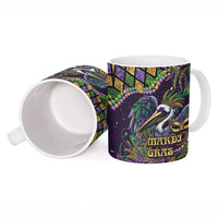 Mardi Gras Pelican Ceramic Mug Crowned Feathers Carnival Reign - Wonder Print Shop