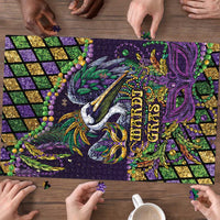 Mardi Gras Pelican Puzzle Crowned Feathers Carnival Reign - Wonder Print Shop