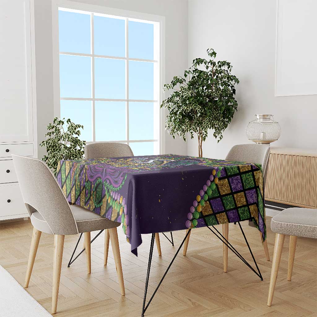 Mardi Gras Pelican Tablecloth Crowned Feathers Carnival Reign - Wonder Print Shop