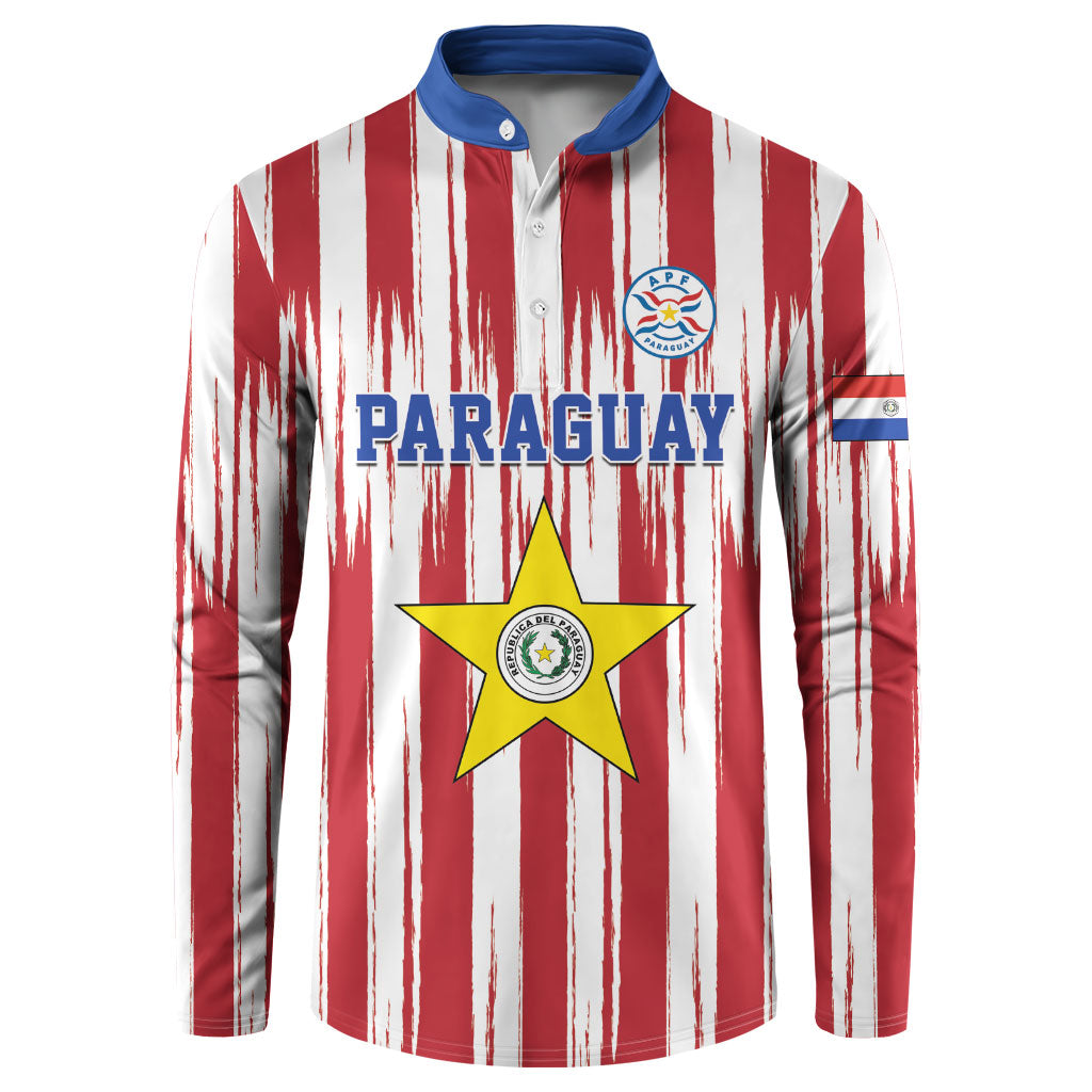 Paraguay Football Mundial 2026 Button Sweatshirt Lion Vencer O Morir Supporter