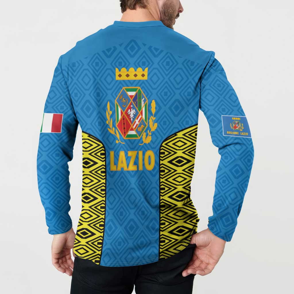 Italy Lazio Button Sweatshirt Flag Style LT19