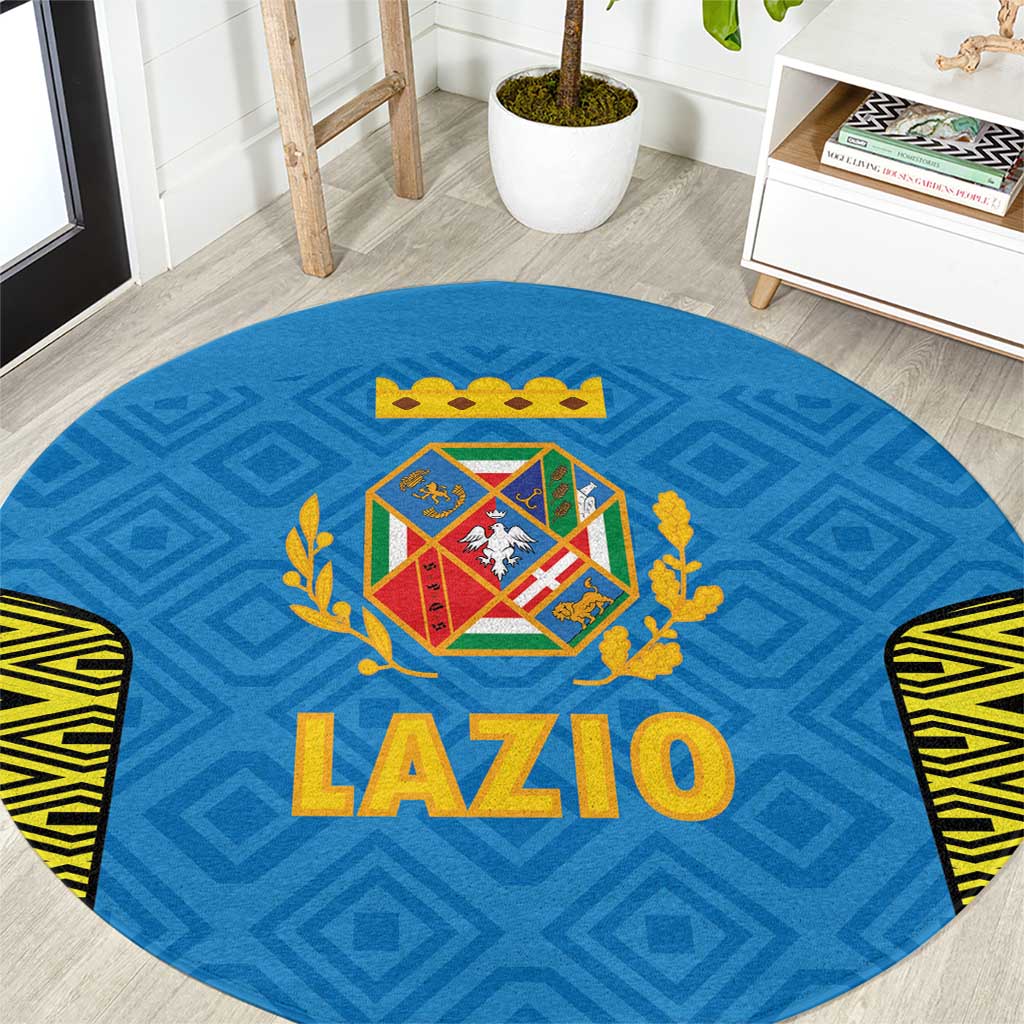 Italy Lazio Round Carpet Flag Style - Wonder Print Shop
