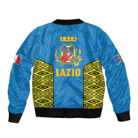 Italy Lazio Sleeve Zip Bomber Jacket Flag Style LT19