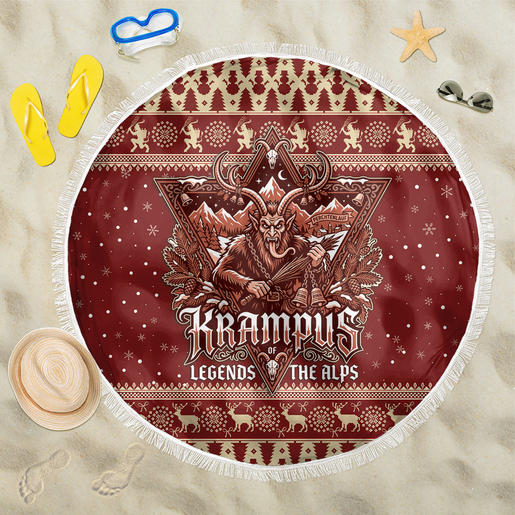Austria Christmas Beach Blanket Krampus Legends of the Alps