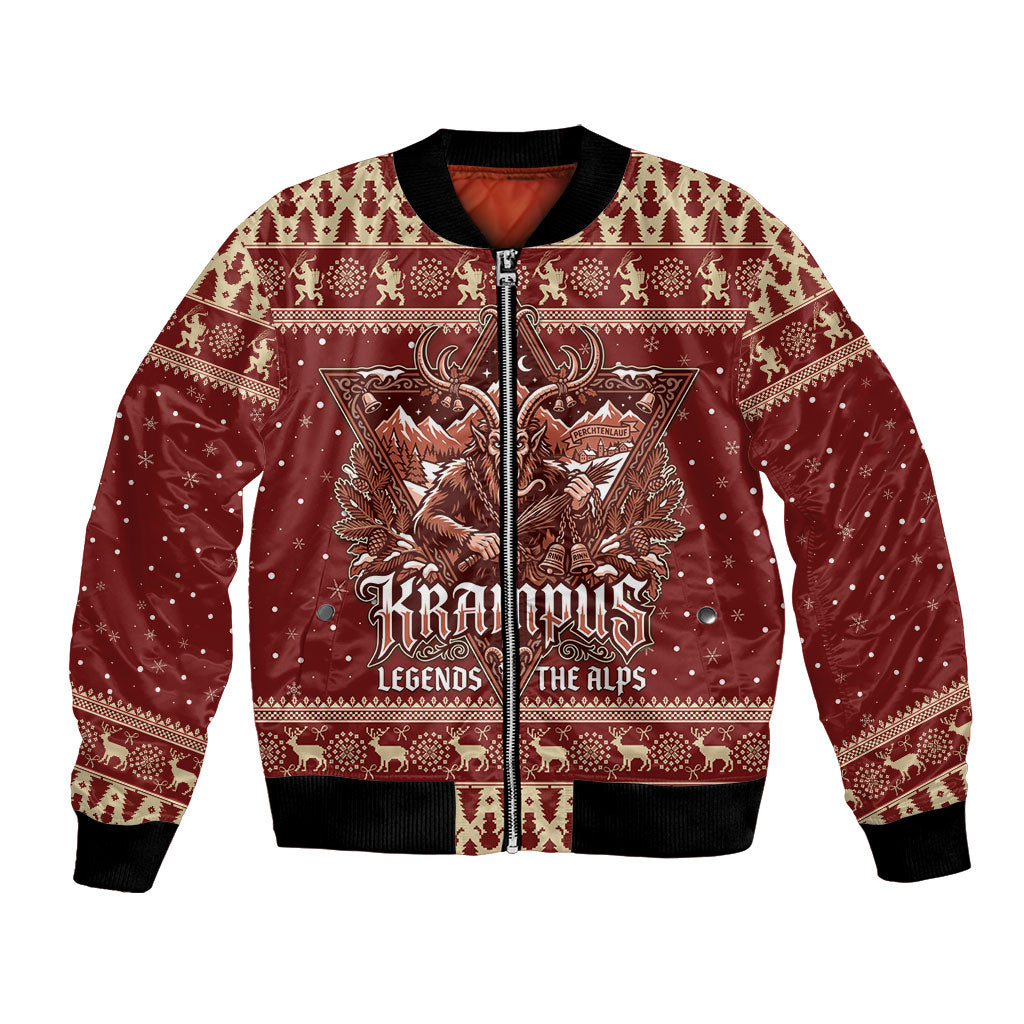 Austria Christmas Bomber Jacket Krampus Legends of the Alps