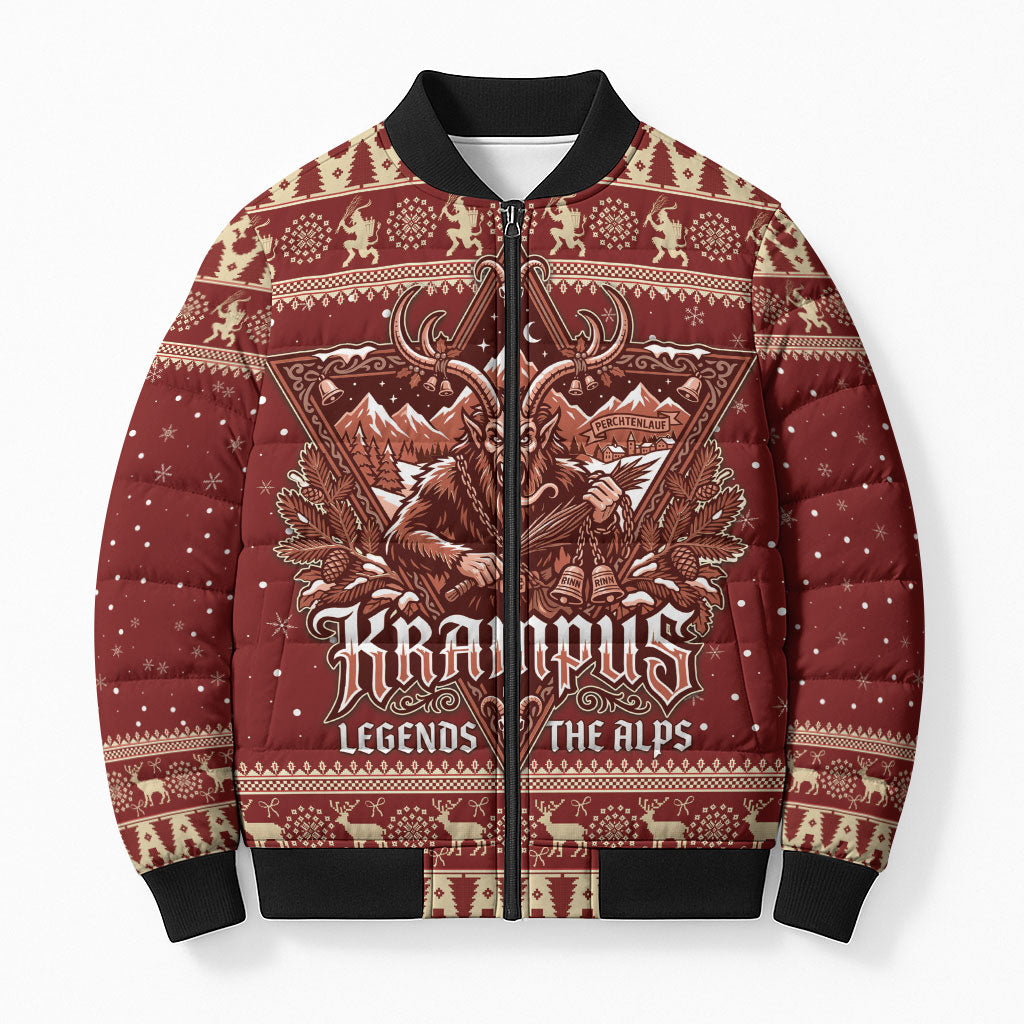 Austria Christmas Bomber Puffer Jacket Krampus Legends of the Alps