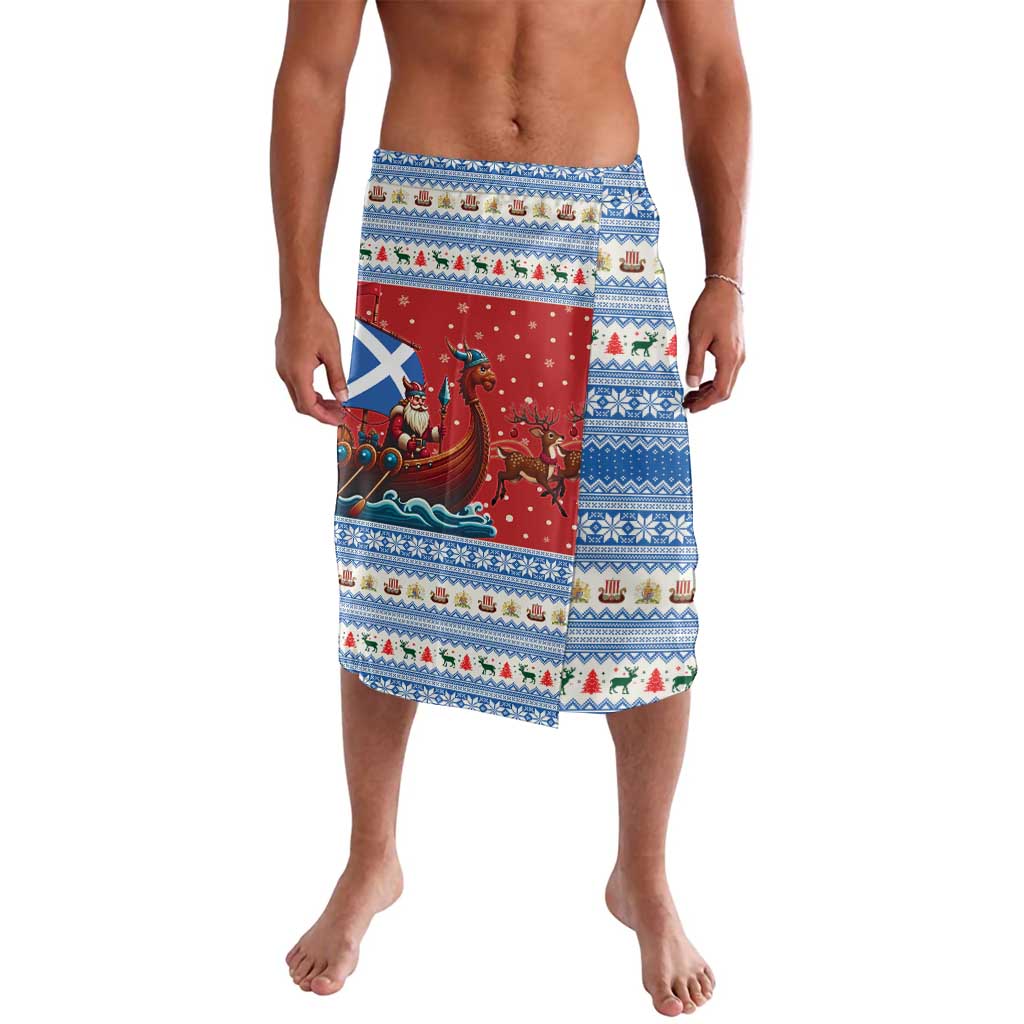 Scotland Viking Santa Christmas Lavalava Funny Reindeer Norse Xmas - Wonder Print Shop