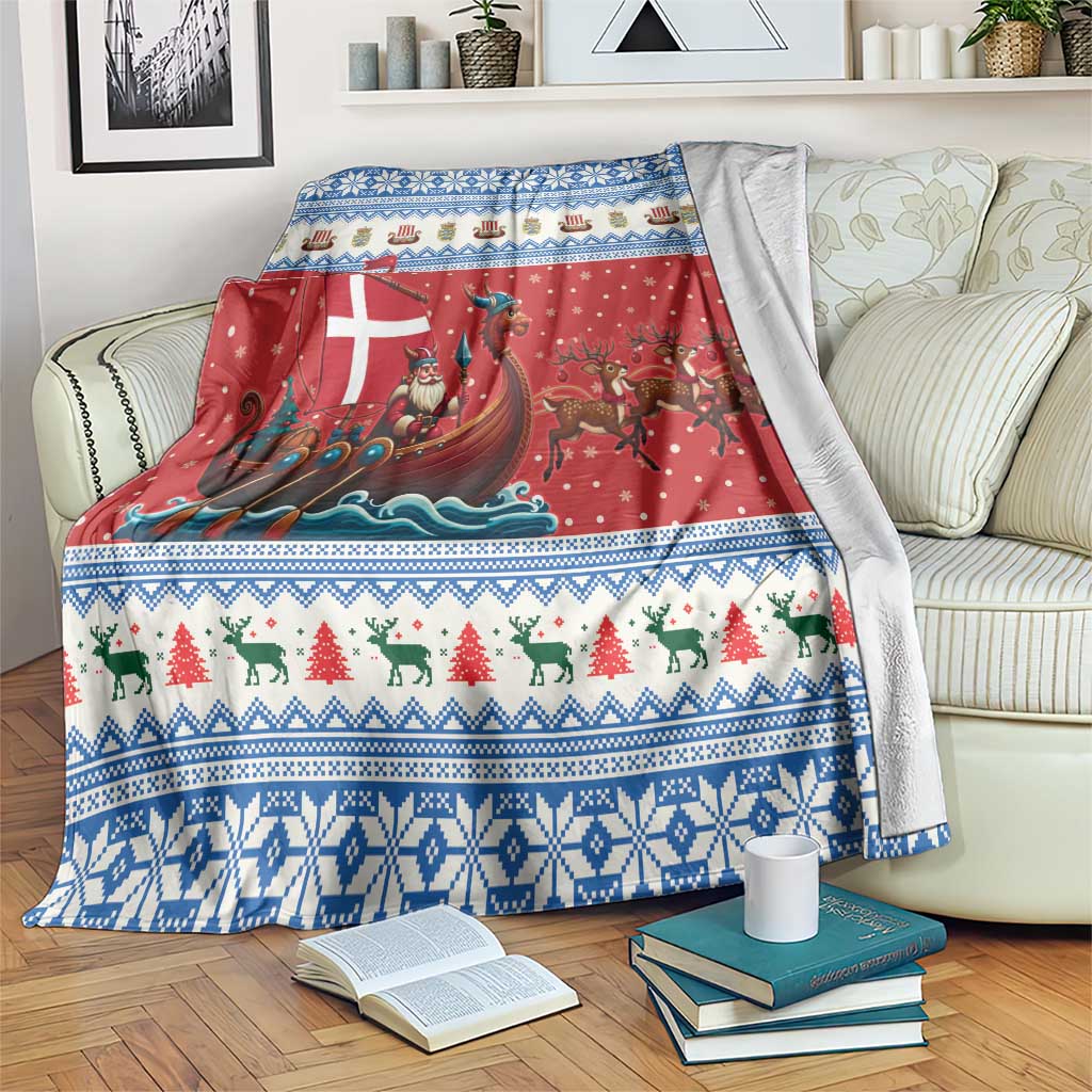 Denmark Viking Santa Christmas Blanket Funny Reindeer Norse Xmas - Wonder Print Shop