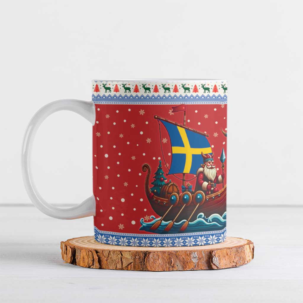 Sweden Viking Santa Christmas Ceramic Mug Funny Reindeer Norse Xmas - Wonder Print Shop