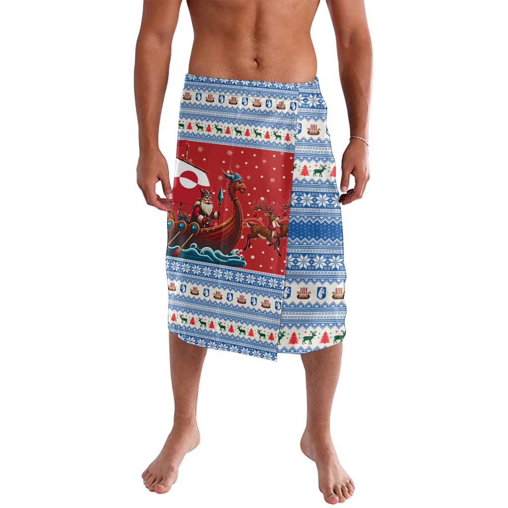Greenland Viking Santa Christmas Lavalava Funny Reindeer Norse Xmas - Wonder Print Shop
