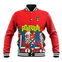 Portugal Football Baseball Jacket Patchwork National Flag Design - Wonder Print Shop